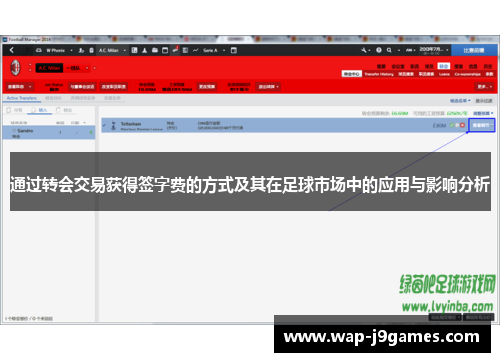 通过转会交易获得签字费的方式及其在足球市场中的应用与影响分析