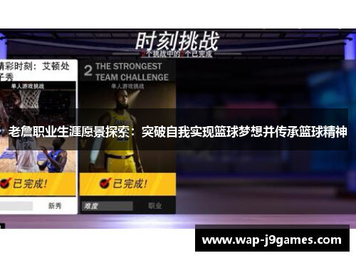老詹职业生涯愿景探索：突破自我实现篮球梦想并传承篮球精神