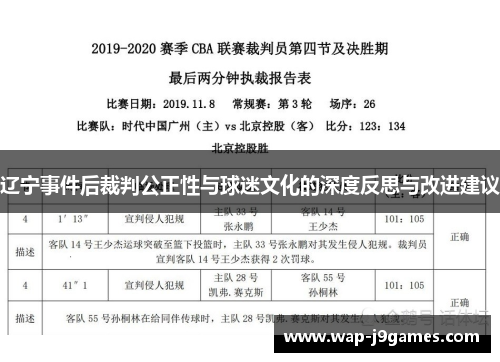 辽宁事件后裁判公正性与球迷文化的深度反思与改进建议